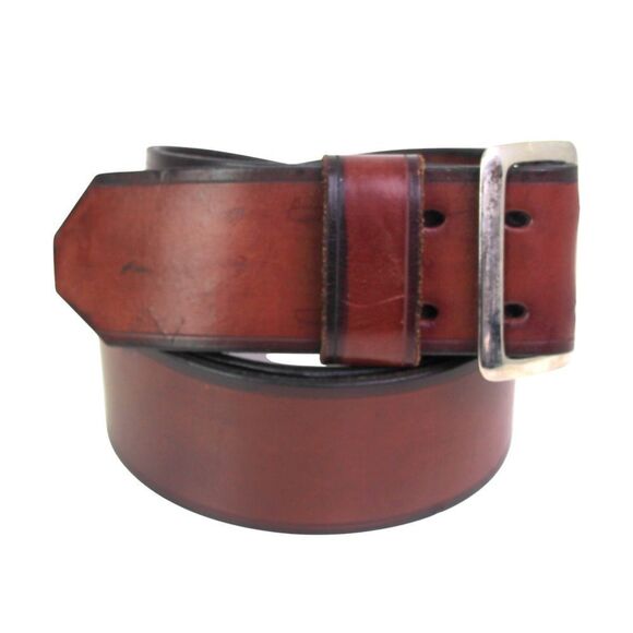 SADDLE BROWN GENUINE LEATHER 2"Wd CASUAL DRESS MARINAS MEN'S BELT Sz XXL (67T - Picture 7 of 12